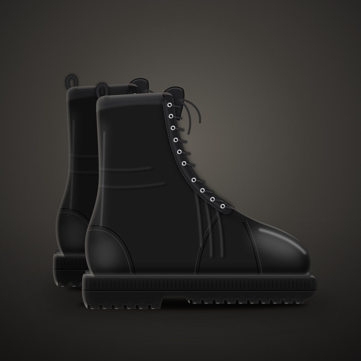 Ironvale Chunky Leather Boots - Lug Sole