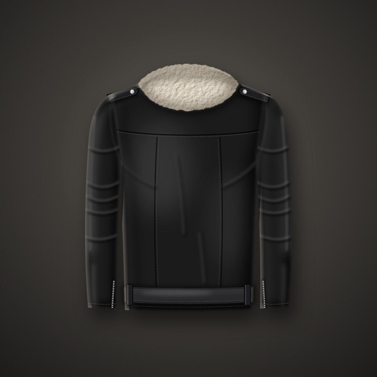 Hollowmere Suede Shearling Biker Jacket - Asymmetric Zip