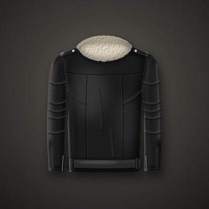 Hollowmere Suede Shearling Biker Jacket - Asymmetric Zip
